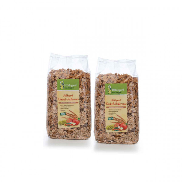 Dinkel-Habermus mit Früchten bio Doppelpkg.